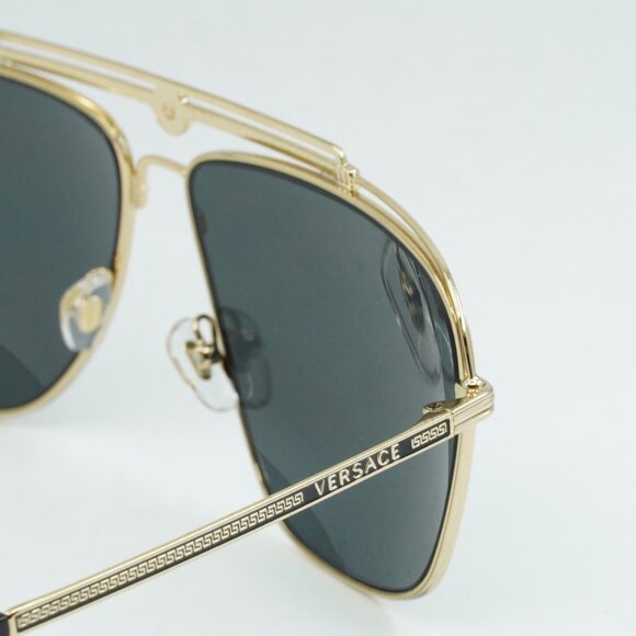 Versace VE2242 100287 Aviator Sunglasses – Gold/Grey - Picture 10 of 12